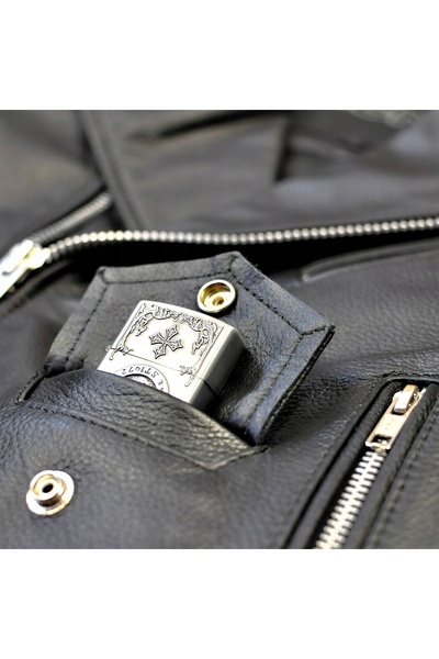NO BRAND JACETĂ DE PIELE OZONE RAMONES BLACK [Mărime: 3XL]