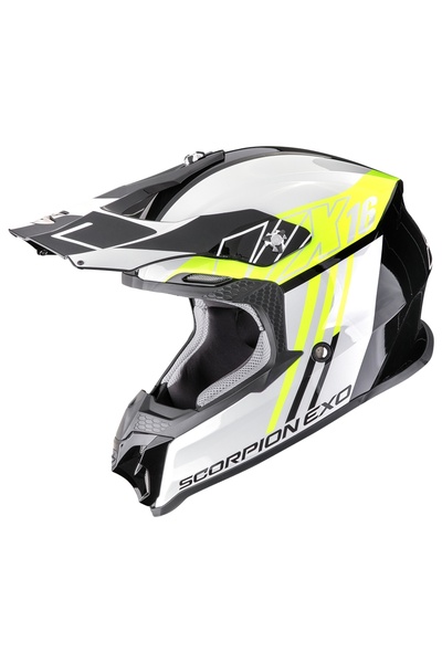 NO BRAND CASCA SCORPION VX-16 EVO AIR LINES NEGRU GALBEN NEON [Mărimea S]