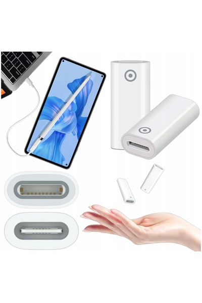 NO BRAND Adaptor Alogy încărcător pentru Apple Pencil, USB-C la Lightning, co...