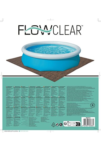 BESTWAY Covor de siguranță decorativ pentru piscină de grădină 150 x 200 cm
