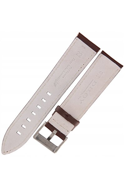 NO BRAND DILOY 330 - MARO ÎNCHIS - 22mm - Curea de ceas din piele netedă