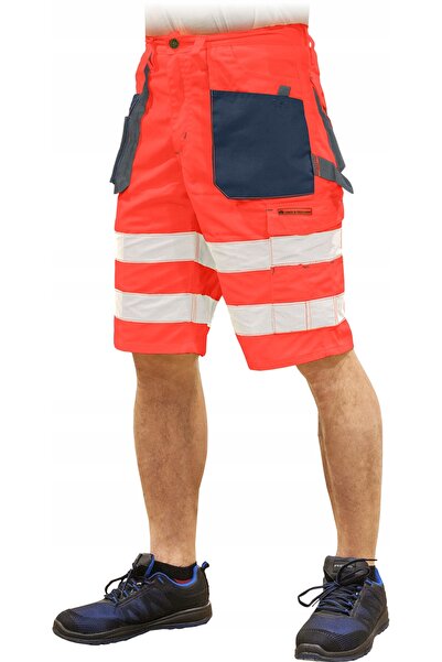 NO BRAND Pantaloni scurți de lucru, reflectorizanți, de avertizare, de sigura...