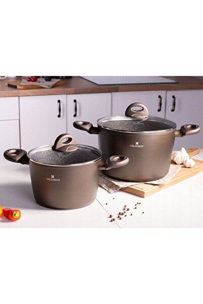 NO BRAND Set de vase cu strat antiaderent Valdinox Aurum 4 piese. inducție cu...