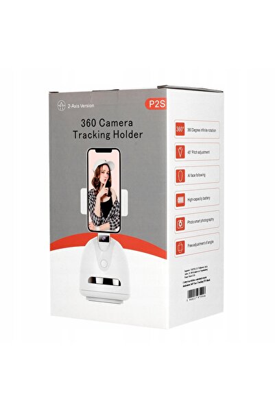 NO BRAND Suport pentru telefon cu urmărire automată 360° Face Tracking P2S, alb