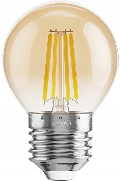 Mexen 10x Bec LED cu filament E27 tip Edison, lumină caldă chihlimbar, 4W=25W...