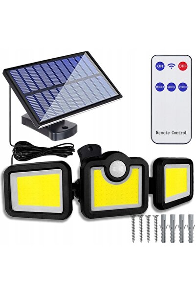 NO BRAND LAMPĂ SOLARĂ PUTERNICĂ 3-în-1 LED COB PANOU INDIVIDUAL SENZOR DE MIȘ...