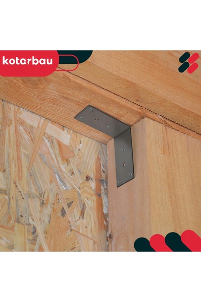 NO BRAND Set de colțare din oțel 80x80x40 mm, conector de construcții, 50 de ...
