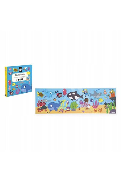 NO BRAND Tablă magnetică 30x magneți pești Ocean Magneti'stories Janod