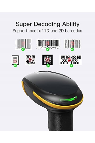 NO BRAND SCANNER DE CODURI DE BARE 2D QR FĂRĂ FIR