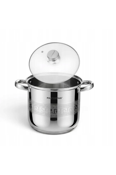Masterpan OALĂ TRADIȚIONALĂ DE TOUPĂ DIN OȚEL INOXIDABIL 5.3L 20CM CU CAPAC