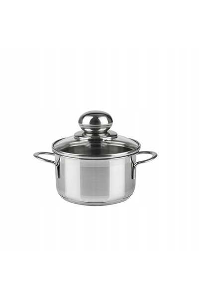 NO BRAND OALĂ de gătit cu inducție din oțel, cu capac SSW CITY, 1,2 l, K3