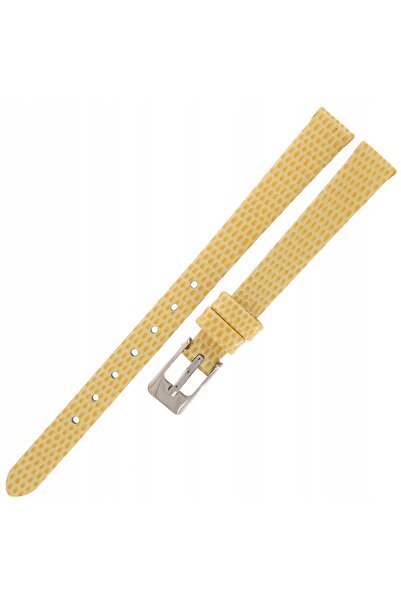 NO BRAND TEKLA J3E - 10mm - Lizard - GALBEN - Curea de ceas din piele