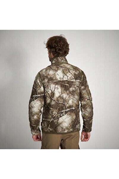 NO BRAND Geacă Solognac căptușită reversibilă camuflaj treemetic/treemetic fluo