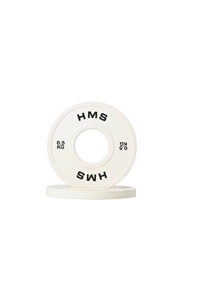 HMS Set 2 discuri olimpice pentru bară de haltere, cauciucate, 0.5kg și 1kg