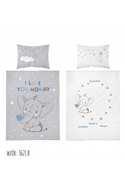 NO BRAND Lenjerie de pat din bumbac 100x135 Elefant
