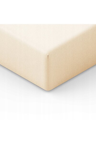 NO BRAND Cearșaf de pat cremos din jerseu 120x200 cu elastic ecologic