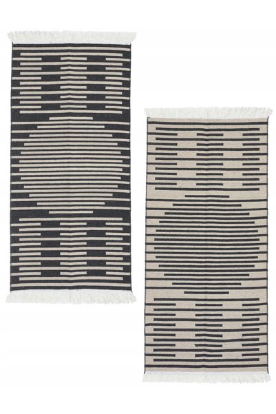 NO BRAND DYWAN KILIM TKANY PREMIUM CU DUBLĂ FAȚĂ, MODEL BOHO LA MODĂ, CU FRAN...