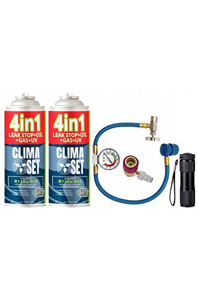 NO BRAND 2x GAZ DE AER CONDIȚIONAT 4 în 1 R134A ULEI SEALANT VOPSELE DE COLOR...