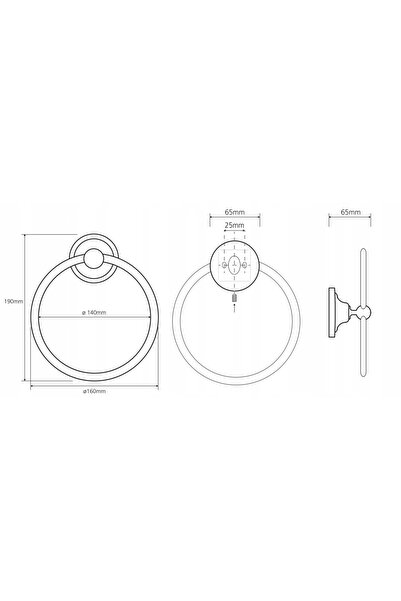 NO BRAND Bemeta RETRO crom Suport prosop circular 144304062