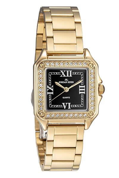 JORDAN KERR Ceas elegant de damă auriu P9009 IPG CT 27 mm Zirconiu Brățară ti...