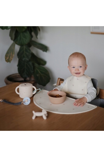 NO BRAND Bavetă de silicon PRETZEL MUSHIE cu buzunar