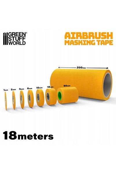 NO BRAND Green Stuff Masking Tape 200 mm, bandă de mascare, 18 m