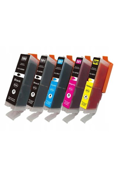 NO BRAND CERNELĂ CANON PGI-580 CLI-581 XXL DE ÎNLOCUIRE, SET DE 5 BUCĂȚI