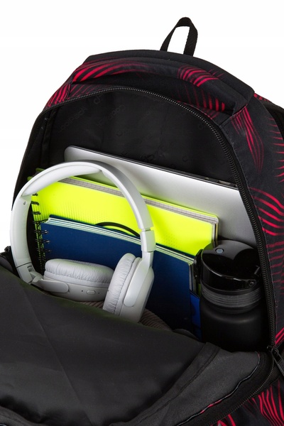 NO BRAND Rucsac școlar cu multiple compartimente, termoizolant, negru, roșu, ...