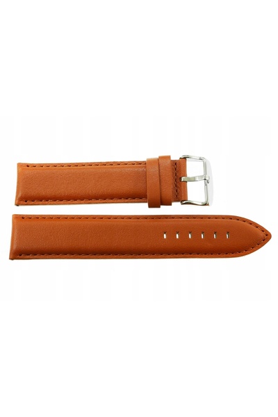 NO BRAND Curea REDA 24mm XL dreaptă, maro deschis, cusături maro