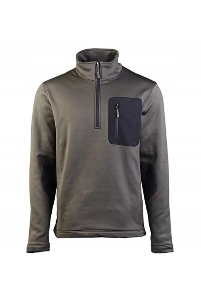 Mil-Tec Bluză termică din fleece cu jumătate de fermoar, verde măsliniu, M