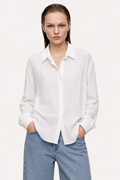HAKKE Premium Textured Line Patterned Long Sleeve Shirt