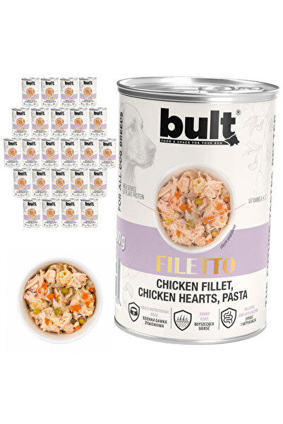 Bult Fileuri de carne, hrană umedă pentru câini, Pui, inimi și paste, Conserv...
