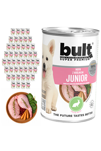 Bult Hrană umedă completă pentru căței Junior, cu curcan și iepure, 48x400g, ...