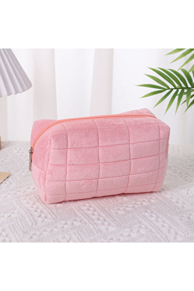 Choice Pink Velvet Large Capacity Pillow Cosmetic Storage Bag Portable Travel...