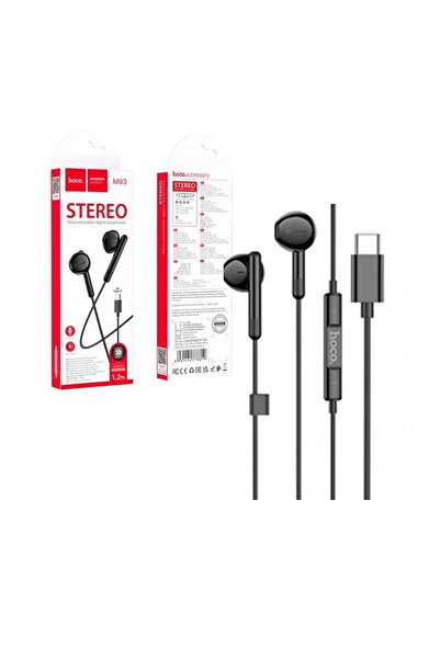 hoco. Căști cu fir USB-C și microfon, Hoco M93, negre