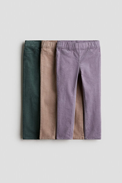 H&M 3'lü Fitilli Kadife Jegging