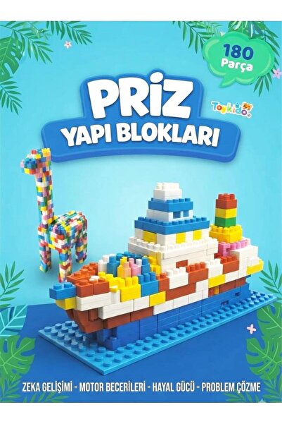 Tıfıl Toys Priz Yapı Blokları 180 Parça Eğitici Yapboz Zeka Geliştirici Motor...