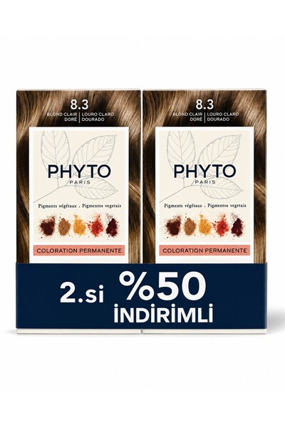 Phyto Color Bitkisel Saç Boyası 8.3 Sarı Dore 2.Si %50