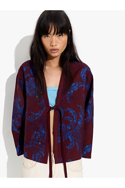 PARFOIS Kadın Dokulu Desenli Kimono