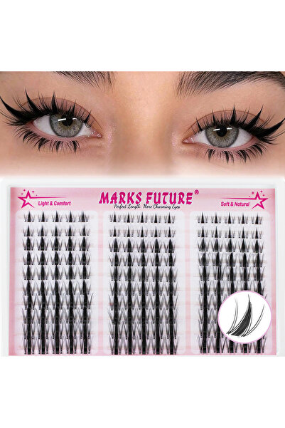 Choice MIX 150 clusters of natural, thick, segmented false eyelashes, 8-18 mm...