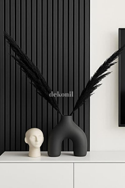 Dekonil Mdf Ahşap Keçeli Akustik Duvar Paneli 60x275 cm - Antrasit