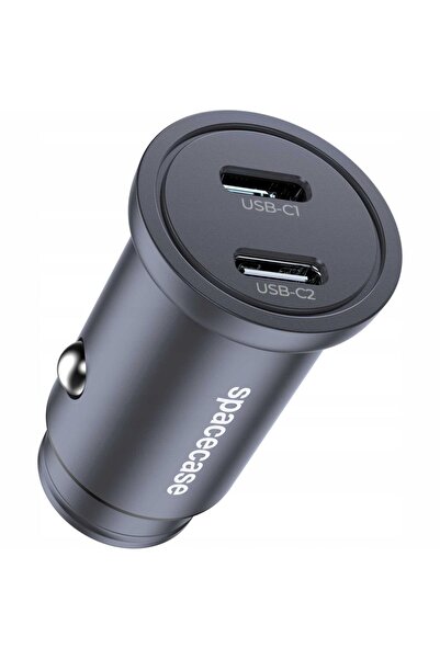 spacecase Φορτιστής Αυτοκινήτου C30CC-12 Car Charger Γρήγορος με 2 x Type-C 3...