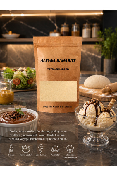aleyna baharat 180 Gr Glutensiz Xanthan Gum / Ksantan Gam (Saf, Doğal ve Orijinal)