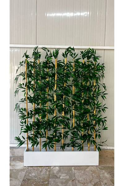 ERHAN FLOWERS Bambu Seperatör 100 cm Saksılı Yapay Bambu premium 140cm 28-30 ...