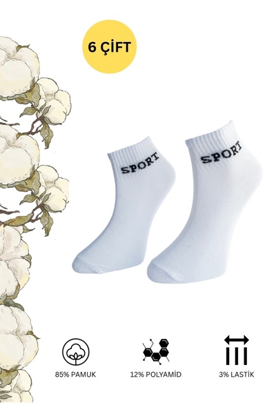 6 Çift Erkek Pamuk Soket Çorap