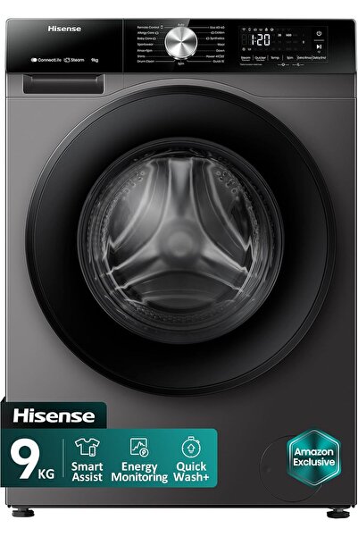 Hisense WF3S9043BT 3S Series 9 Kg Washing Machine with Inverter Motor, Smart ...