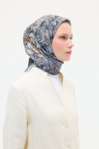 cs camellia scarf Κασκόλ Verona Kraş - Ανθρακί