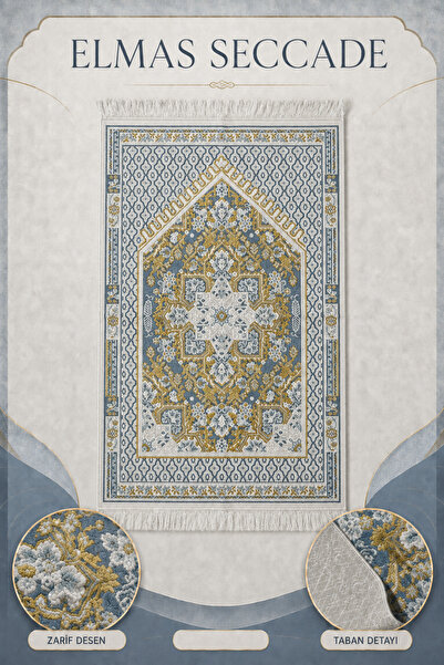 İlkbenaldim Diamond Prayer Rug Velvet Soft Textured Premium Prayer Mat 70X110...