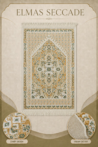 İlkbenaldim Diamond Prayer Rug Velvet Soft Textured Premium Prayer Mat 70X110...
