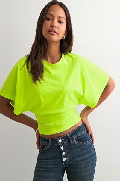 Cockatoo Women's Waist-Fitted Wide-Sleeve Natural Viscose Blouse - Soft Textu...
